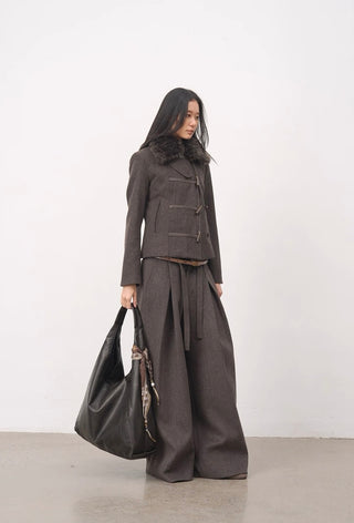 BALIANG Cedar Wool Jacket-Wood Brown