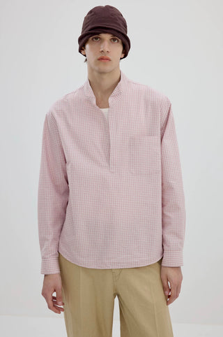 Simple Project Plaid Shirt-Pink