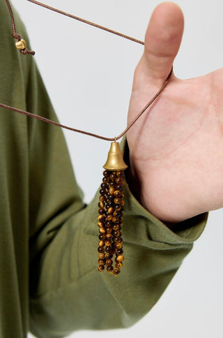 Simple Project Beaded Tassel Necklace