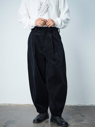 MIZUTOKI Corduroy Pants-Black Stone
