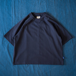 MIZUTOKI Sorona Boxy Tee-Chasm Blue