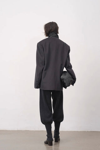 BALIANG Coil Tweed Blazer-Indigo Black