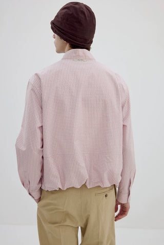 Simple Project Plaid Shirt-Pink