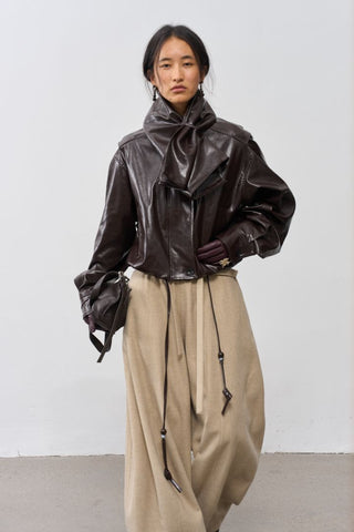 BALIANG Sunblaze Leather Jacket-Umber