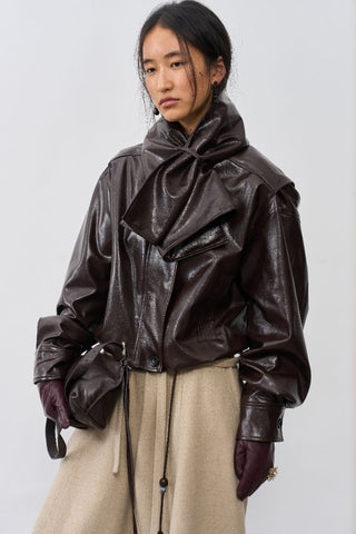 BALIANG Sunblaze Leather Jacket-Umber