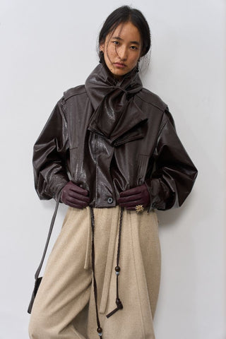 BALIANG Sunblaze Leather Jacket-Umber