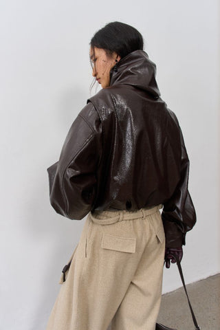 BALIANG Sunblaze Leather Jacket-Umber