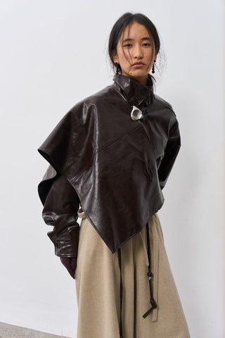 BALIANG Sunblaze Leather Jacket-Umber