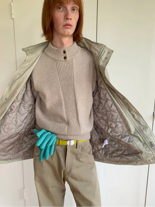 Simple Project Mock Neck Sweater