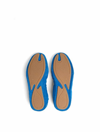 Simple Project Brogue Ballet Flats-Blue Suede