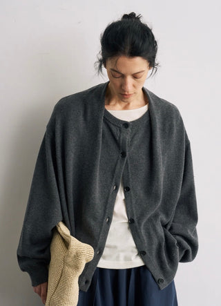 BALIANG Merino Wool Cardigan-Graphite Gray