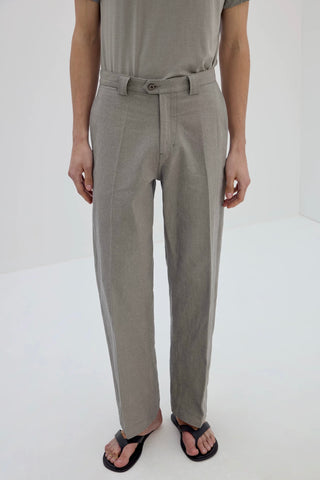 Simple Project Linen Chino Pants-Stone Grey
