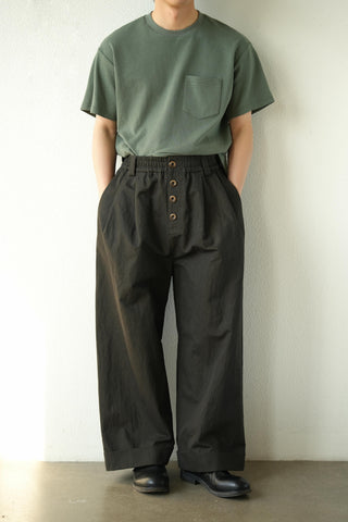 LANSYINLI Nylon Relaxed Cropped Pants