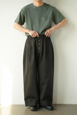 LANSYINLI Nylon Relaxed Cropped Pants