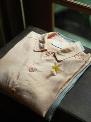 LANSYINLI Bubble Hemp Relaxed Overshirt