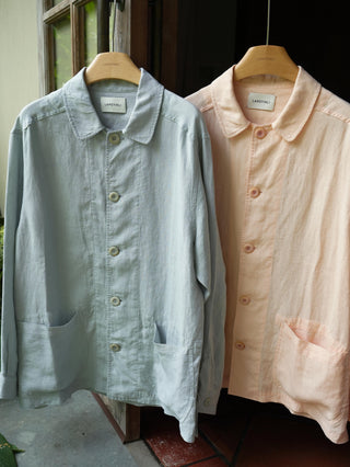 LANSYINLI Bubble Hemp Relaxed Overshirt