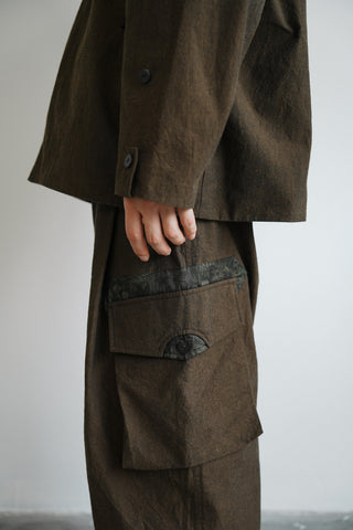 LANSYINLI Appliqué Wabi-Sabi Shirt Jacket