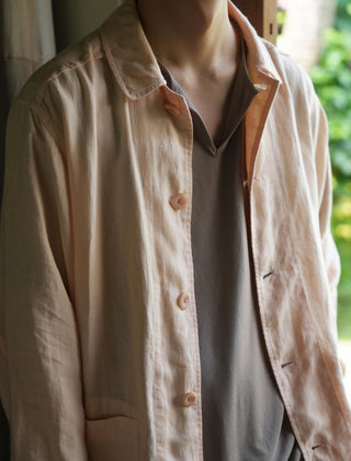 LANSYINLI Bubble Hemp Relaxed Overshirt