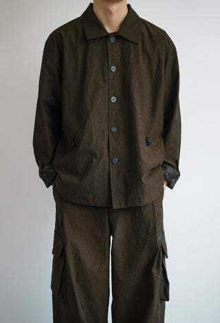 LANSYINLI Appliqué Wabi-Sabi Shirt Jacket