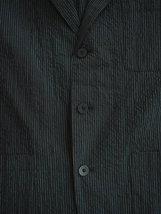 LANSYINLI Ink Threads Striped Blazer
