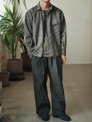 LANSYINLI Wave Sequence Long-Sleeve Shirt