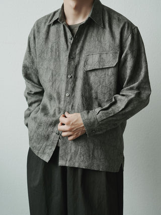LANSYINLI Wave Sequence Long-Sleeve Shirt