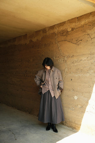 LANSYINLI Plaid Wool-Blend Jacket