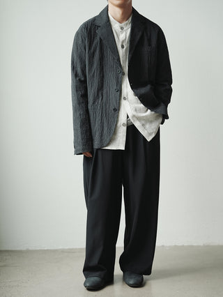 LANSYINLI Ink Threads Striped Blazer