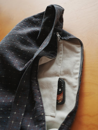 LANSYINLI Starweave Linen Shoulder Bag
