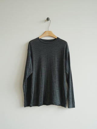 LANSYINLI Wool Crewneck Long-Sleeve Tee