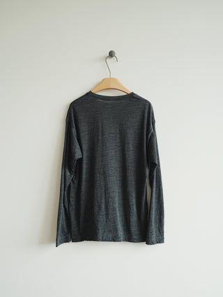 LANSYINLI Wool Crewneck Long-Sleeve Tee