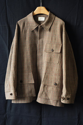 LANSYINLI Plaid Wool-Blend Jacket