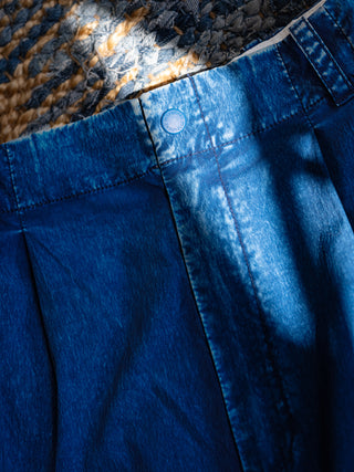 MIZUTOKI Vintage Indigo Nylon Denim Pants