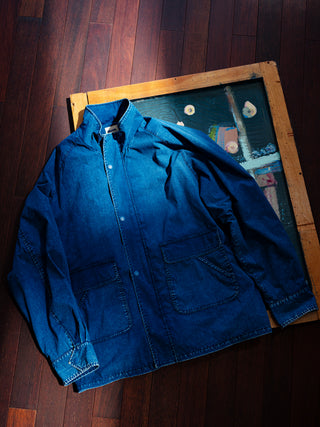 MIZUTOKI Vintage Nylon Denim Fleece Jacket