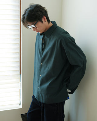 MIZUTOKI Island Green Hemp Cotton Shirt