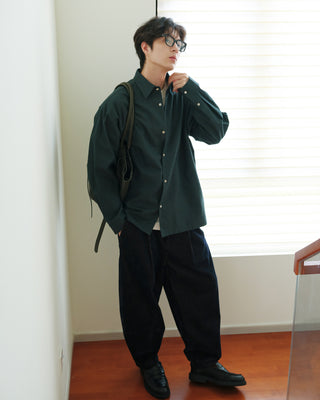 MIZUTOKI Island Green Hemp Cotton Shirt