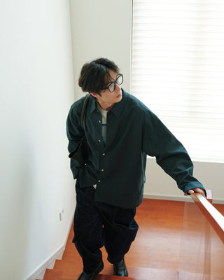 MIZUTOKI Island Green Hemp Cotton Shirt