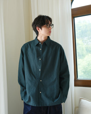 MIZUTOKI Island Green Hemp Cotton Shirt