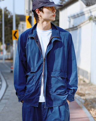 MIZUTOKI Vintage Nylon Denim Fleece Jacket