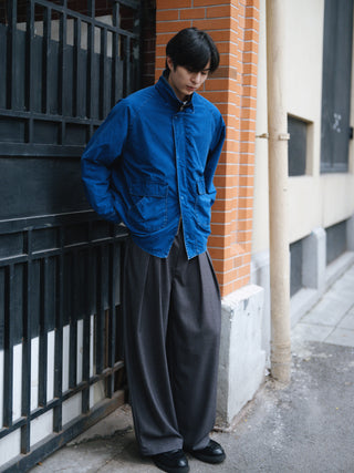 MIZUTOKI Vintage Nylon Denim Fleece Jacket