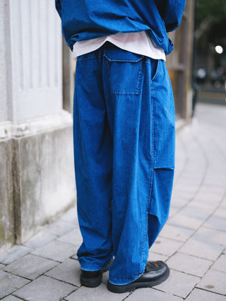 MIZUTOKI Vintage Indigo Nylon Denim Pants
