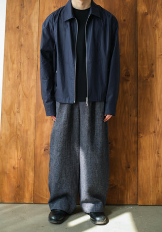 LANSYINLI Ink Bamboo Linen Trousers