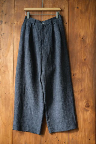 LANSYINLI Ink Bamboo Linen Trousers