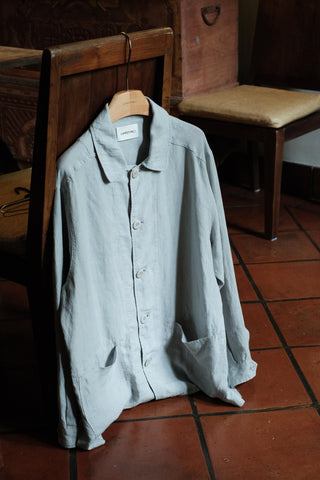 LANSYINLI Bubble Hemp Relaxed Overshirt