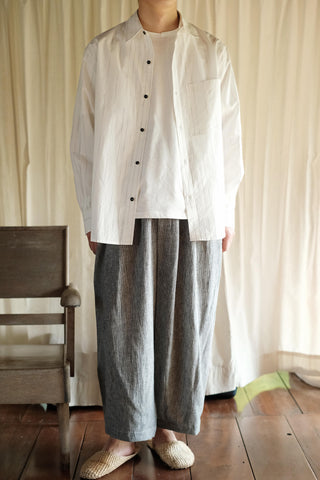 LANSYINLI Stripe Long-Staple Cotton Shirt