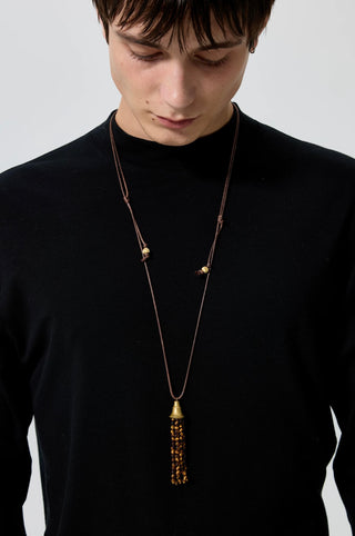 Simple Project Beaded Tassel Necklace