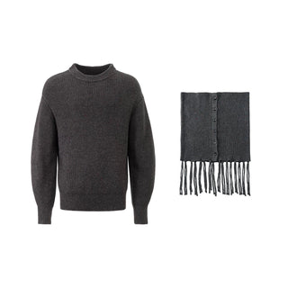 BALIANG Fringed Scarf Sweater