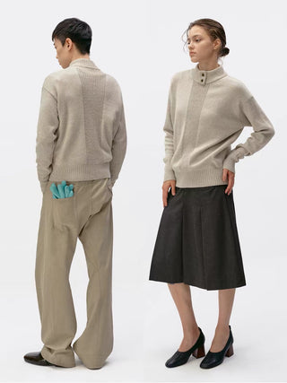 Simple Project Mock Neck Sweater