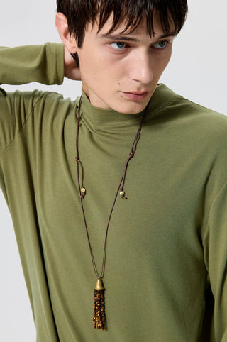 Simple Project Beaded Tassel Necklace