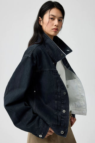 Simple Project Coated Denim Jacket